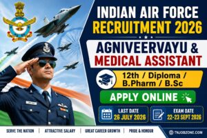 Indian Air Force Recruitment 2026 Agniveervayu Intake 02/2027 and Medical Assistant Notification Apply Online