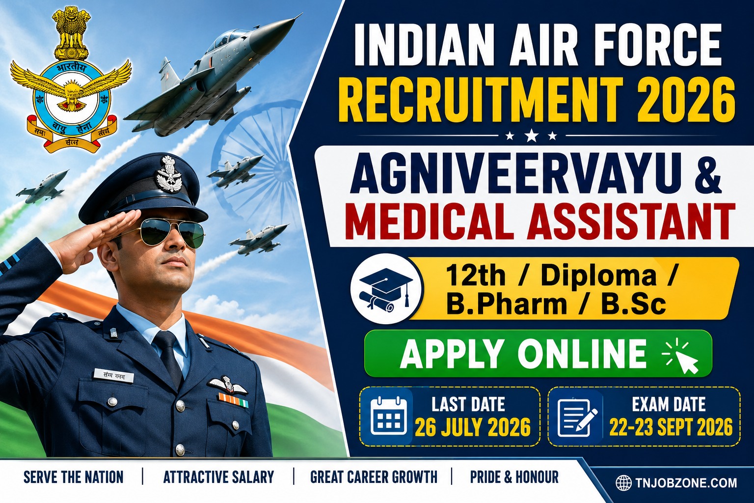 Indian Air Force Recruitment 2026 Apply Online | Powerful Agniveervayu ...