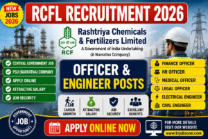 RCFL Recruitment 2026 Notification for Officer Engineer Civil Electrical HR Finance Medical Legal Posts Apply Online