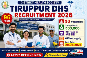 Tiruppur DHS Recruitment 2026 Notification for Medical Officer Staff Nurse MPHW Lab Technician Counsellor Hospital Worker Vacancies Apply Offline Before 29 June 2026