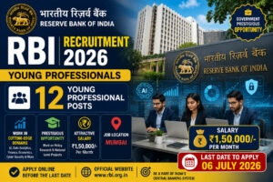 RBI Young Professionals Recruitment 2026 Notification for 12 Vacancies