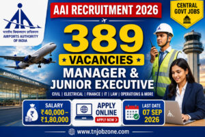 AAI Recruitment 2026 Notification for 389 Manager and Junior Executive Vacancies Apply Online