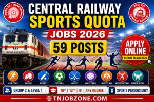 Central Railway Sports Quota Recruitment 2026 Notification for 59 Group C and Level 1 Vacancies Apply Online