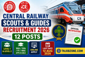 Central Railway Scouts & Guides Recruitment 2026 Notification Apply Online for 12 Level 1 and Level 2 Posts
