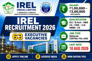 IREL Recruitment 2026 Notification for 63 Executive Vacancies Apply Online Latest Central Government Jobs