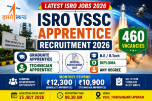 ISRO VSSC Apprentice Recruitment 2026 Notification for 460 Graduate and Technician Apprentice Vacancies