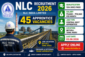 NLC Recruitment 2026 Notification for 45 Fresher Trade Apprentice & Optional Trade Apprentice Vacancies Apply Online