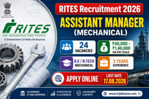 RITES Assistant Manager Recruitment 2026 Notification for 24 Mechanical Engineer Vacancies Apply Online