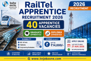 RailTel Apprentice Recruitment 2026 Notification for 40 Graduate and Diploma Apprentice Posts Apply Online Before 27 August 2026