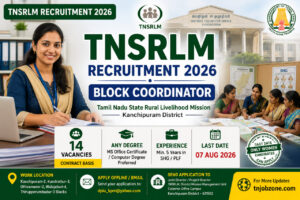 TNSRLM Kanchipuram Recruitment 2026 Notification for 14 Block Coordinator Vacancies Apply Offline