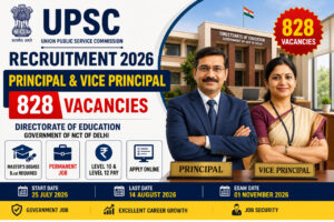 UPSC Recruitment 2026 Principal and Vice Principal Posts Notification for 828 Vacancies Apply Online Government Teaching Jobs
