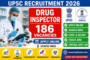 UPSC Drug Inspector Recruitment 2026 Notification for 186 CDSCO Vacancies Apply Online