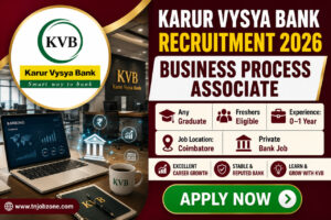 Karur Vysya Bank Recruitment 2026 Business Process Associate Any Degree Freshers Jobs in Coimbatore