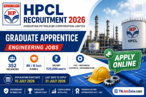 HPCL Graduate Apprentice Recruitment 2026 Notification for 352 Engineering Apprentice Vacancies | Apply Online | Salary ₹25,000