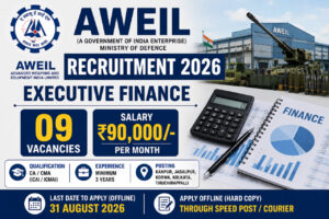 AWEIL Executive Finance Recruitment 2026 – 9 Vacancies, ₹90,000 Salary