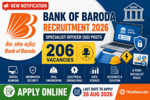 Bank of Baroda Specialist Officer Recruitment 2026 Notification for 206 Specialist Officer Vacancies Apply Online