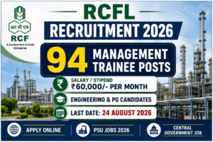 RCFL Recruitment 2026 – 94 Management Trainee Vacancies, ₹60,000 Salary