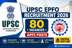 UPSC EPFO APFC Recruitment 2026 notification for 80 Assistant Provident Fund Commissioner vacancies – Apply Online