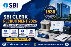 SBI Clerk Backlog Recruitment 2026 Notification – 1538 Junior Associate Special Recruitment Drive Vacancies