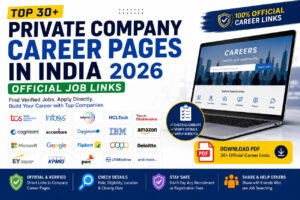 Private Company Jobs in India 2026 – Official Career Links