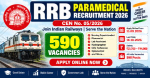 RRB Paramedical Recruitment 2026 – 590 Vacancies Apply Online