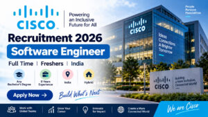 Cisco Recruitment 2026 Software Engineer Jobs for Freshers