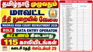 Madras High Court Recruitment 2026 – 115 Data Entry Operator Jobs